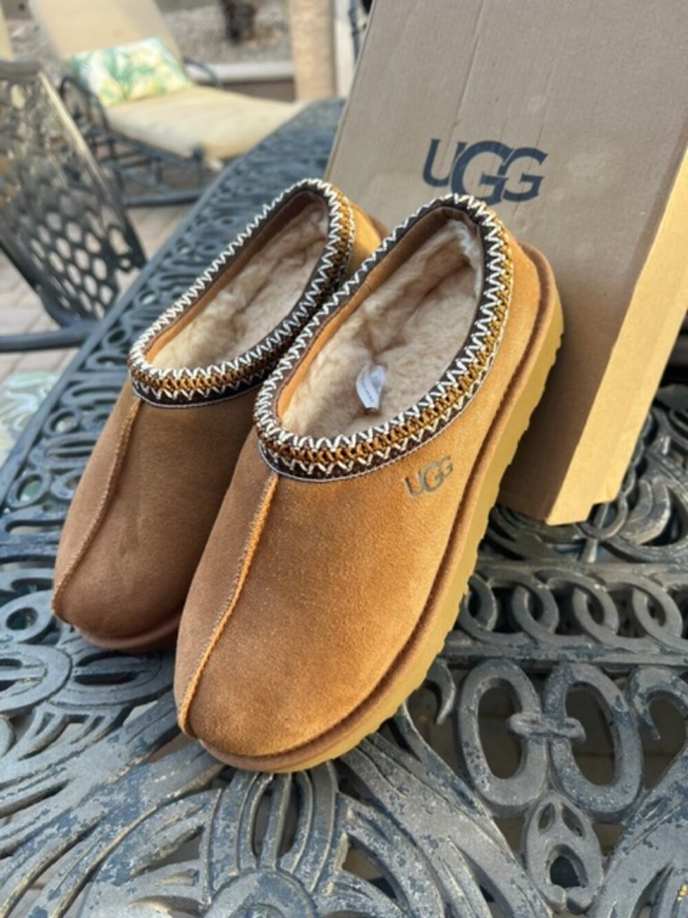 NEW! UGG Tasman Women's Chestnut Brown Slippers Size 9